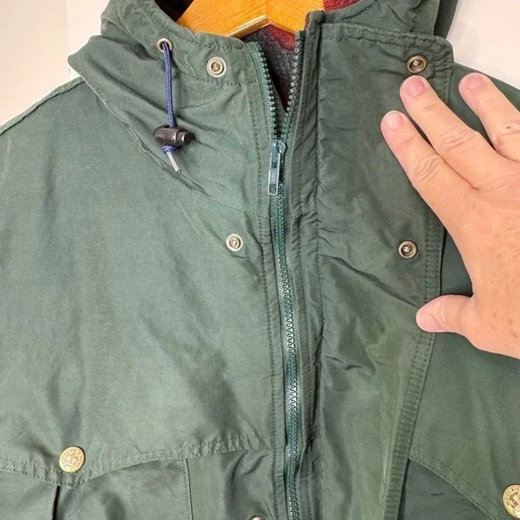 Vintage Woolrich Wool Blanket Lined Chore Coat Mens XXL Green - Picture 7 of 12